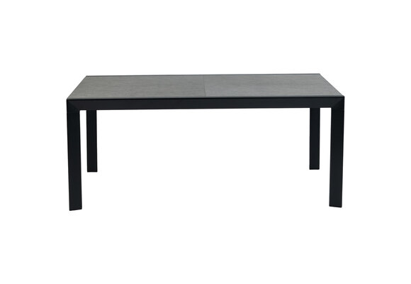 Ausziehbarer Gartentisch Mallorca | 180/240 x 100 cm | Schwarz | Keramik