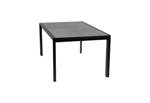 Ausziehbarer Gartentisch Mallorca | 180/240 x 100 cm | Schwarz | Keramik