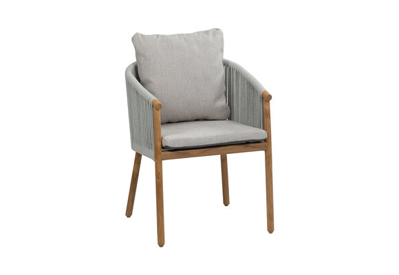 5-teiliges Garten-Set | 4 Es Vedra Gartenstühle (Teakholz) | Malaga Gartentisch 180 x 115 cm (Camel)