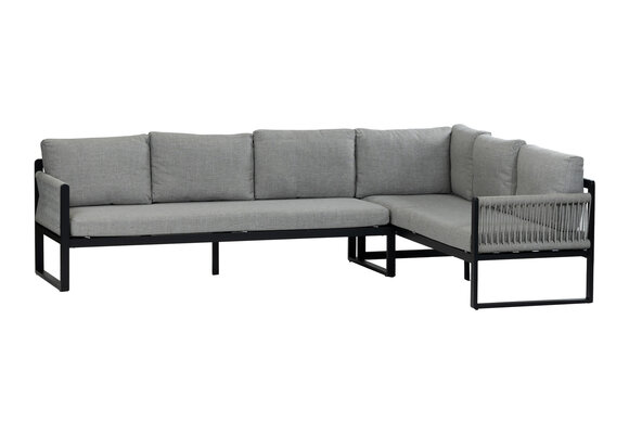 Dining Eck-Sofa Reims | Rechts | Schwarz & Sand