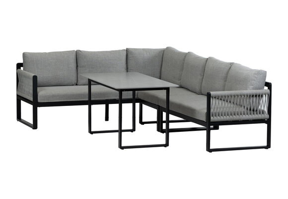 Dining Ecklounge-Set Reims | Links | Schwarz & Sand