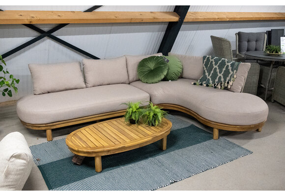 Ecklounge-Set Cancun | Sand | Akazienholz