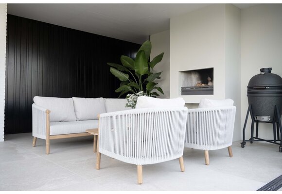 Loungesessel Es Vedra | Teakholz | Creme