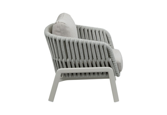 Loungesessel Porto | Natur & Creme | Aluminium & Rope