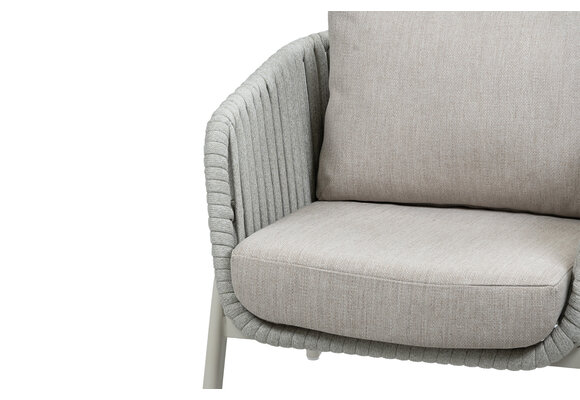 Loungesessel Porto | Natur & Creme | Aluminium & Rope