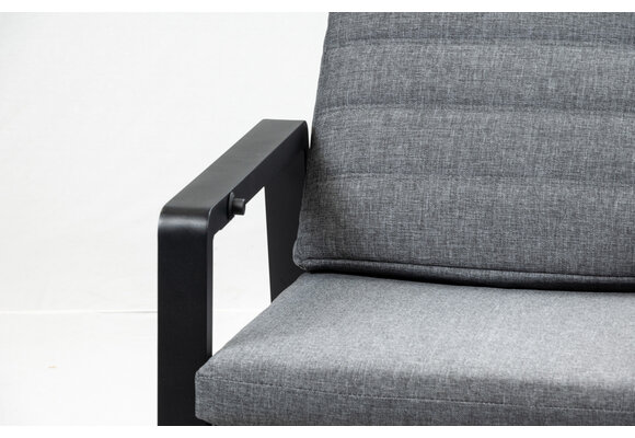 Verstellbarer Gartenstuhl Berlin | Schwarz & Grau