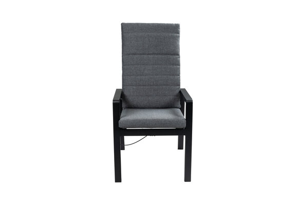 Verstellbarer Gartenstuhl Berlin | Schwarz & Grau