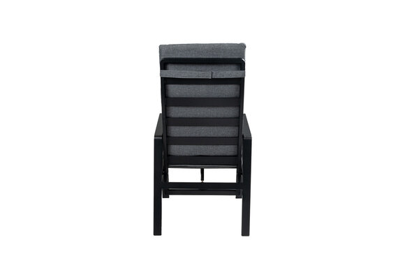 Verstellbarer Gartenstuhl Berlin | Schwarz & Grau