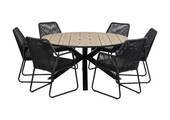 7-teiliges Gartenset | 6 Mona Gartenstühle  | Limasol Gartentisch | ø 150 cm