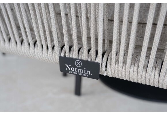 5-teiliges Garten-Set | 4 Elvira Gartenstühle (Sand) | Gartentisch Limasol 160 x 90 cm (Grey)