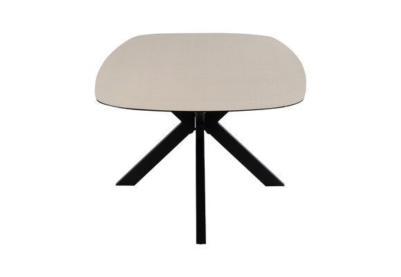 Ovaler Gartentisch Malaga | 240 x 115 cm | Schwarz & Cerra Vetro