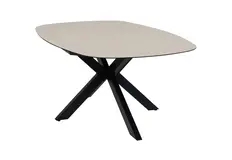 Ovaler Gartentisch Malaga | 180 x 115 cm | Schwarz