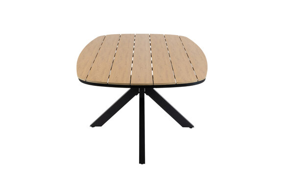 Ovaler Gartentisch Cadiz | 180 x 115 cm | Tecon Teak | Schwarz