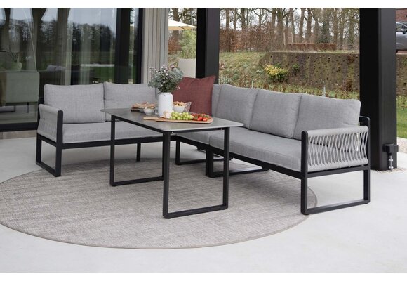 Dining Eck-Sofa Reims | Links | Schwarz & Sand