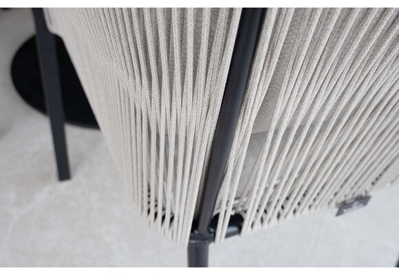 Stapelbarer Gartenstuhl Elvira | Schwarz & Beige