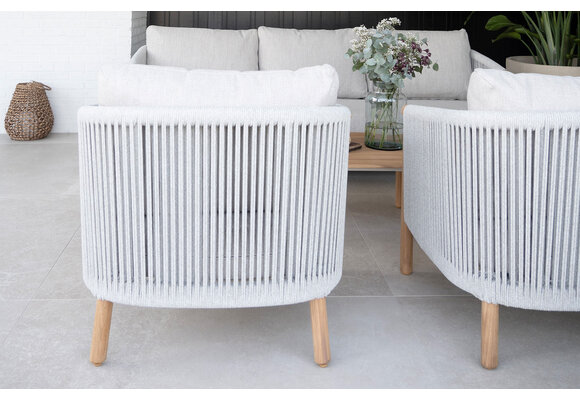 Sessel-Sofa Lounge-Set Es Vedra | 3-Sitzer | Teakholz