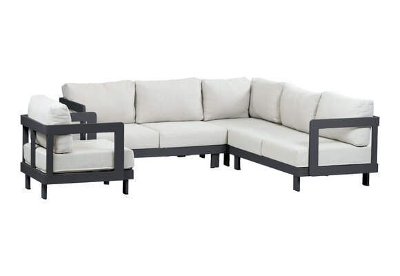 Sofa-Element Tulum | Links | Schwarz & Beige