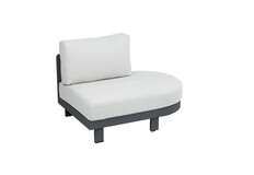 Ovales Lounge-Sofa Tulum | Schwarz