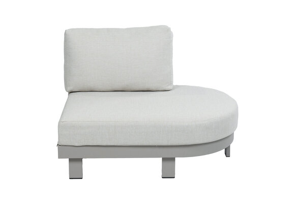 Ovales Lounge-Sofa Tulum | Camel & Beige