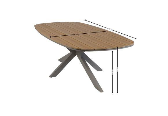 5-teiliges Garten-Set | 4 Es Vedra Gartenstühle | 180 cm Cadiz Gartentisch | Teak & Camel