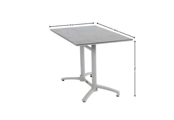 Klappbarer Terrassentisch Gent | 120 x 70 cm | Sand