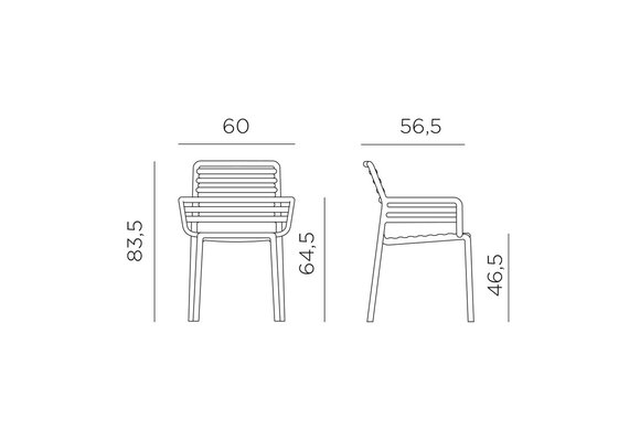 Stapelbarer Gartenstuhl Doga | Kunststoff | Marsala