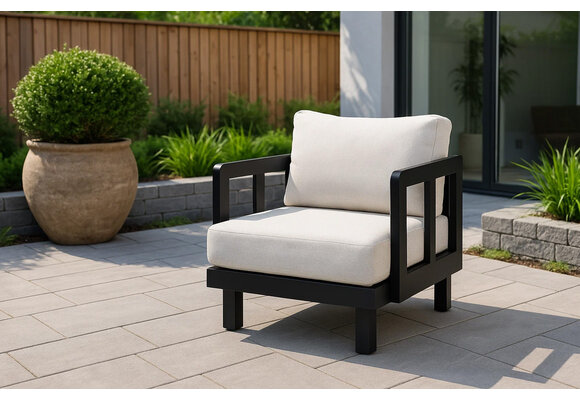 Loungesessel Tulum | Schwarz & Beige