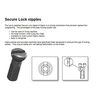 thumb-Sapim Nippel 14G - Polyax - Brass - Schwarz - Secure Lock-3