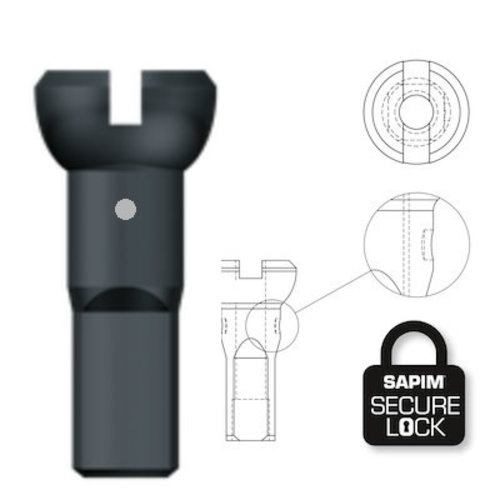 Nippel 14G - Polyax - Brass - Schwarz - Secure Lock 