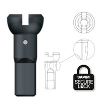 thumb-Sapim Nippel 14G - Polyax - Alu - Zwart - Secure Lock-1