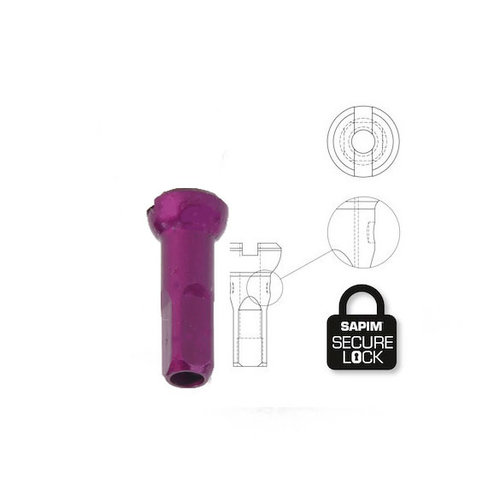 Nippel 14G - Polyax - Alu - Violett - Secure Lock 