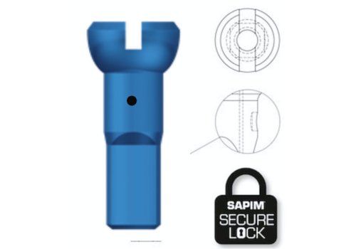 Nipple 14G - Polyax - Alu - Blue - Secure Lock 
