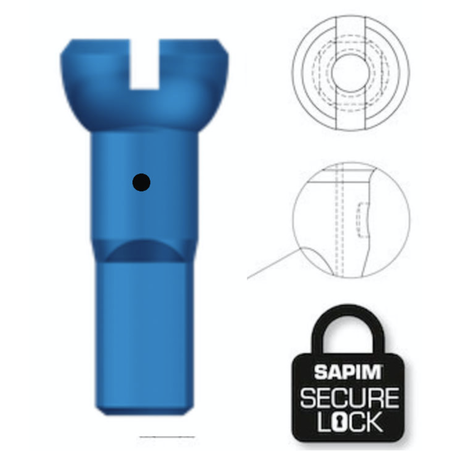 Sapim Nippel 14G - Polyax - Alu - Blau - Secure Lock-1