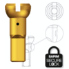 Nippel 14G - Polyax - Alu - Gold - Secure Lock