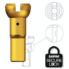 Sapim  Sapim Nipple 14G - Polyax - Alu - Gold - Secure Lock
