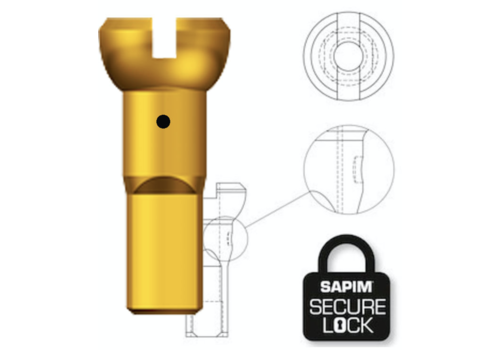 Nippel 14G - Polyax - Alu - Goud - Secure Lock 