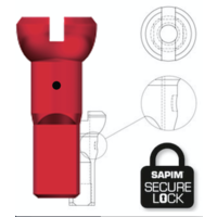 thumb-Sapim Nipple 14G - Polyax - Alu - Red - Secure Lock-1