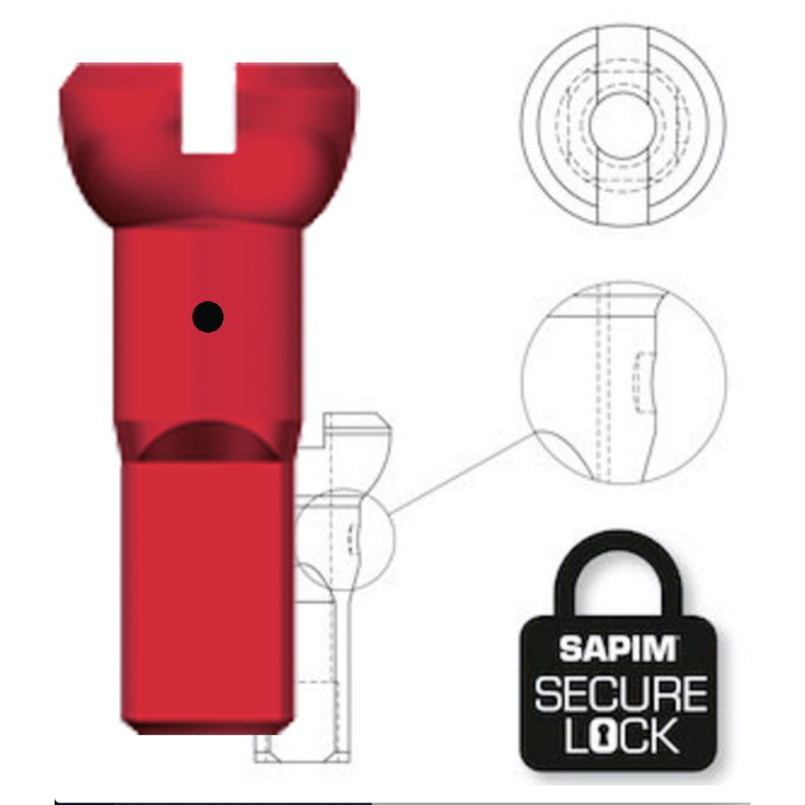 Sapim Nippel 14G - Polyax - Alu - Rot - Secure Lock-1