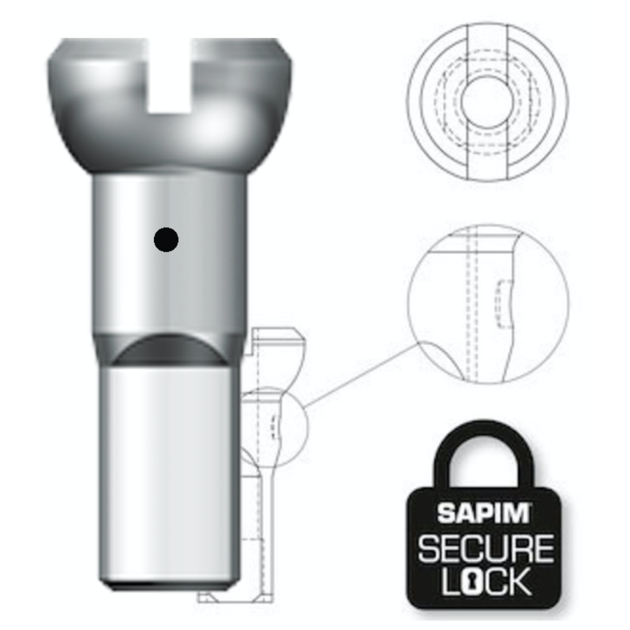 Sapim Nippel 14G - Polyax - Alu - Zilver - Secure Lock-1