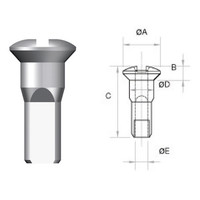 Nippel 14G - Ronde Kop - Brass - Zwart