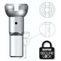thumb-Sapim Nippel 14G - Polyax - Alu - Orange - Secure Lock-2