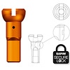 Sapim Sapim Nippel 14G - Polyax - Alu - Orange - Secure Lock