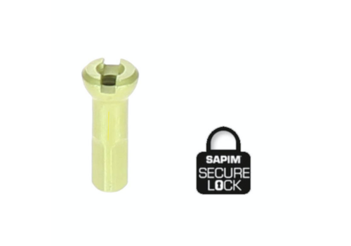 Nippel 14G - Polyax - Alu - Geel - Secure Lock 