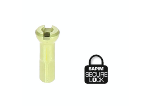 Nippel 14G - Polyax - Alu - Gelb - Secure Lock 