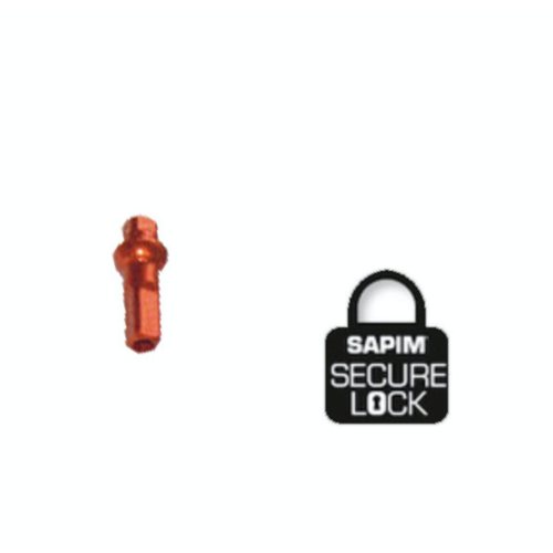 Nippel 14G - Polyax - Alu - Double Square - Orange - Secure-Lock 