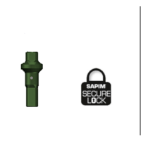 thumb-Sapim Nipple 14G - Polyax - Alu - Double Square - Green - Secure Lock-1