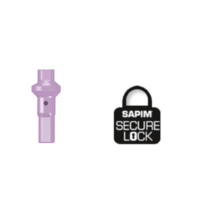 thumb-Sapim Nipple 14G - Polyax - Alu - Double Square - Lila - Secure Lock-1