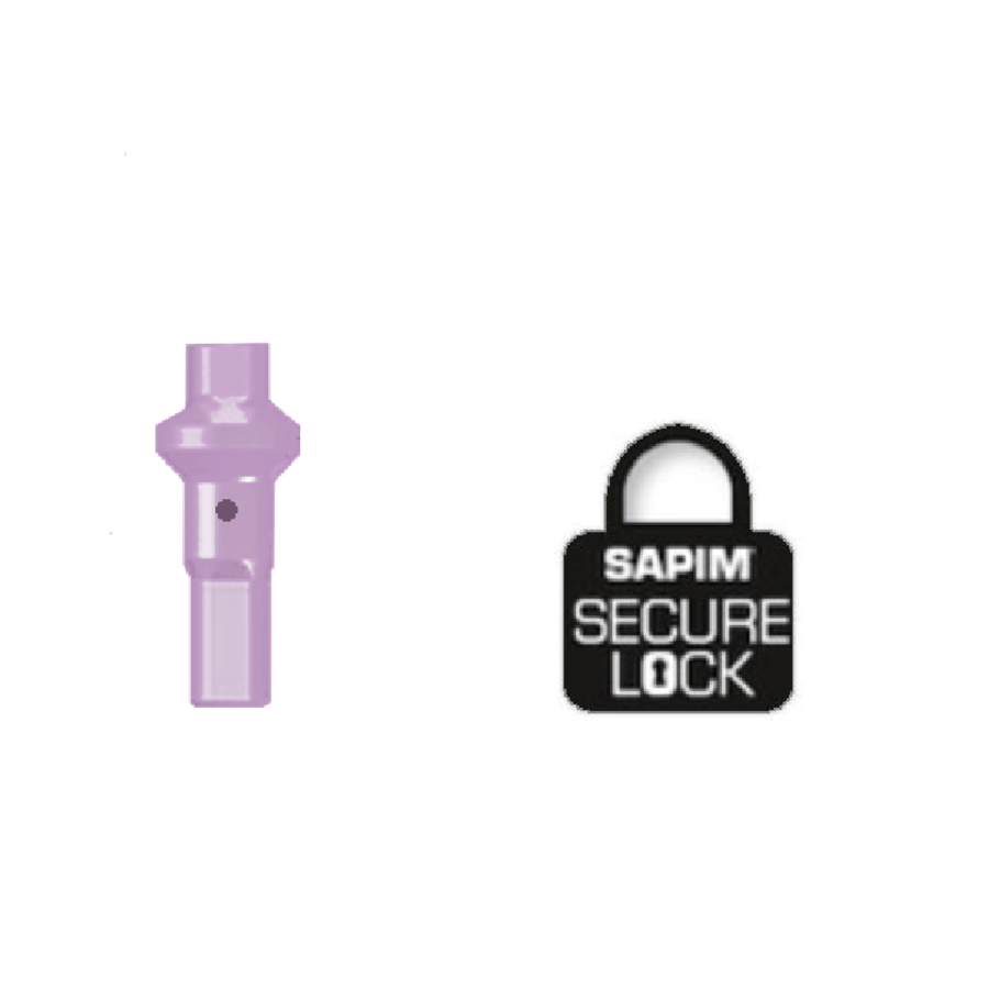 Sapim Nipple 14G - Polyax - Alu - Double Square - Lila - Secure Lock-1
