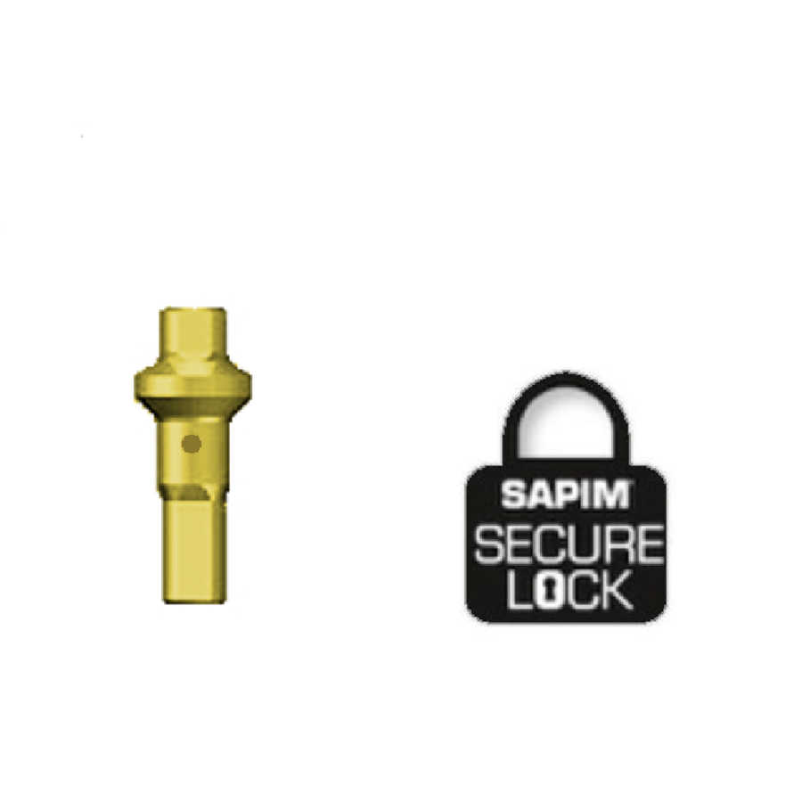 Sapim Nippel 14G - Polyax - Alu - Double Square - Gold - Secure-Lock-1