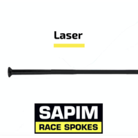 thumb-Sapim Laser 14G - Black - Straight Pull - Spoke-1